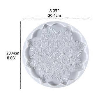 Silicone Jewelry Making Epoxy Mold Decorative for Creative Mandala Coaster Resin Casting Mold DIY Crystal Agate Coaster