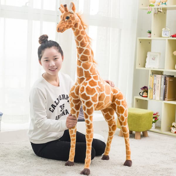 Giraf 60 cm, plysdyr simulation girafdukke