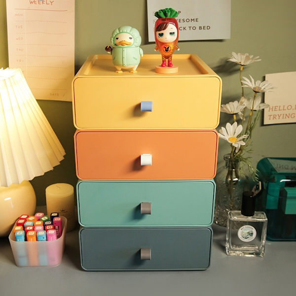 Skrivebords Skuffe Opbevaringsboks, Kosmetik Skrivebord Organizer Boks, Indbygget Skrivebordsskuffe