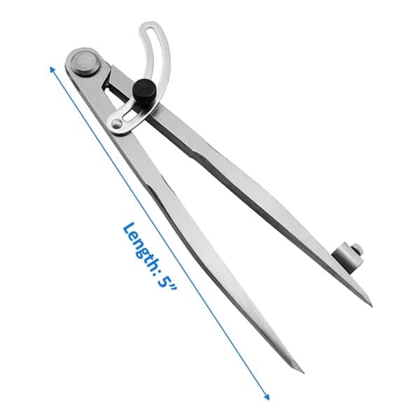 Leather Craft 12.5cm Scratch Compass Strong Sewing Stitch Line Circle Wing Divider Marking Tool