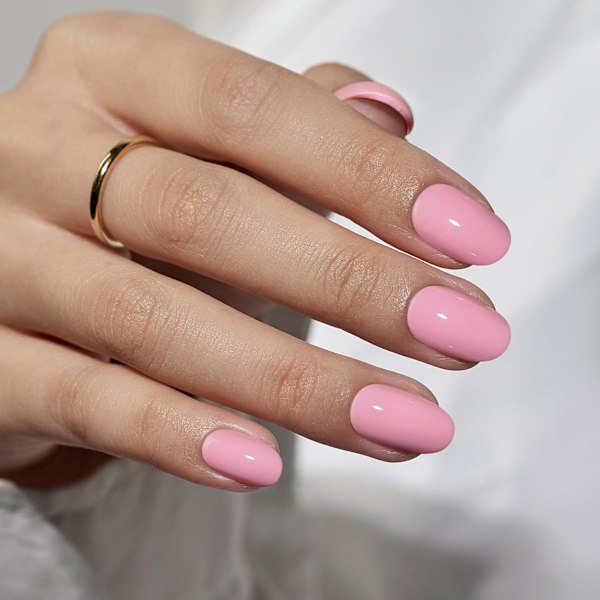 Tekokynnet ja varpaankynnet - Pehmeät geelikynnet istuvat täydellisesti, uudelleenkäytettävät liimattavat kynnet, ajaton tyylikkyys & Crayon Pink