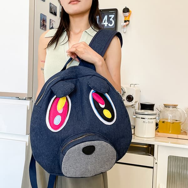 Dropout Bear Cowboy Shoulder Bag Large Capacity Cartoon Casual Backpack