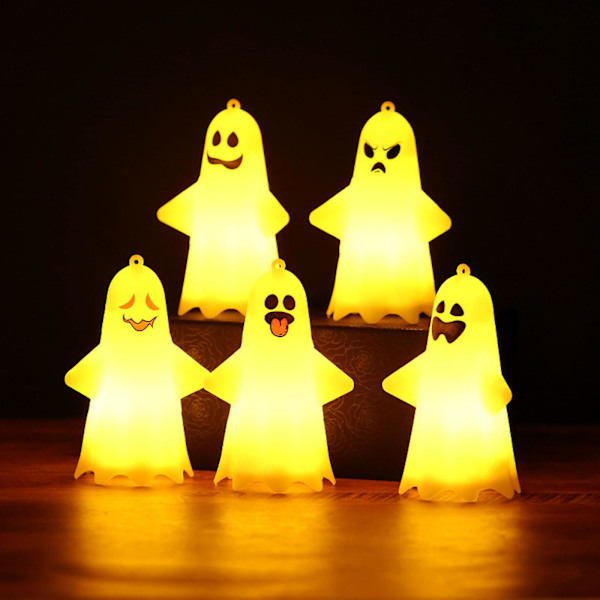 BHalloween LED-vilkkuvat valot riippuva haamu pukeutumisvaloilla kauhu rekvisiittaB