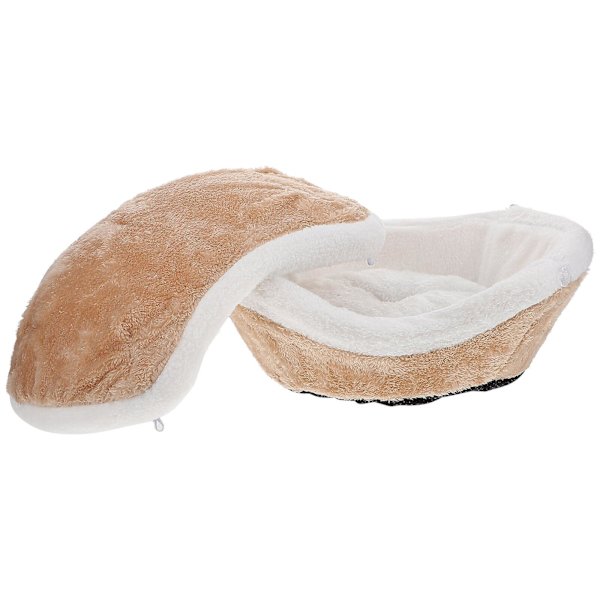 1 stk. Pet Burger Shell Nest Varmt Kattesovesæk Kattetilbehør (l Inden for 5 kg Kat) Kaffe 43x34cm Coffee 43x34cm