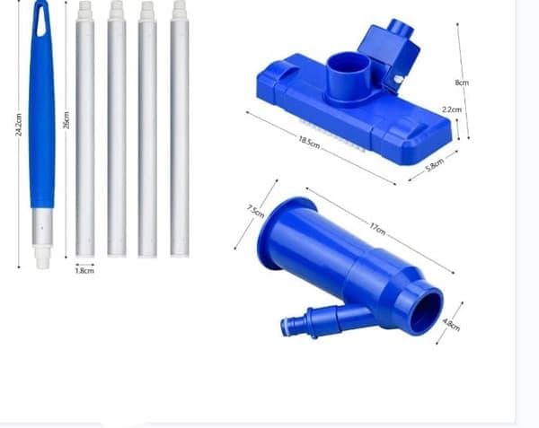 Pool Cleaner with Telescopic Pole and Brush Head – Efficient Pool Bottom Cleaning
