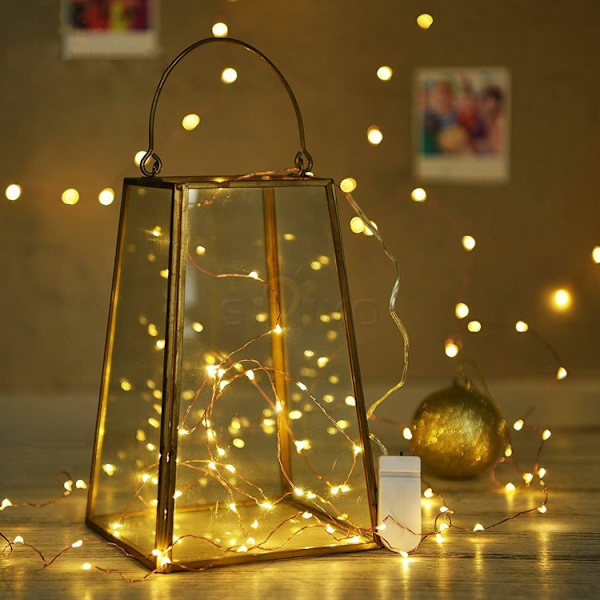 5-pack Batteridrivna Fairy Lights, 2M 20 LED Vattentäta Koppartrådslyktor, Firefly Starry för DIY Bröllop (Varmvit)