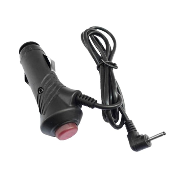 12V 2,5 mm Bil Adapterlader Sigaretttenner Strømpluggledning GPS Kabel Svart