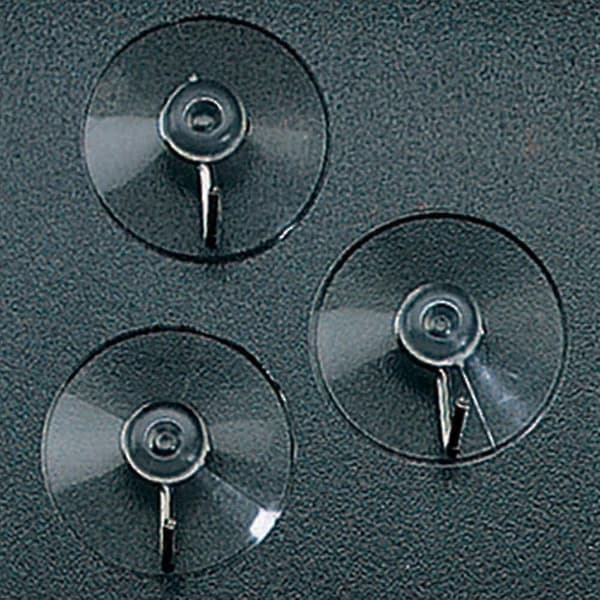 12 suction cup hooks, 40 mm diameter, transparent, with metal hooks, for bathroom, kitchen, wall t p