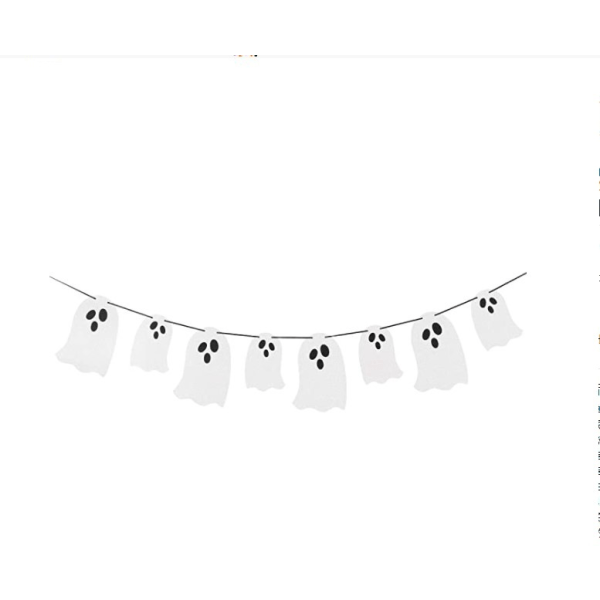 (2 Pak) Halloween Hængende Spøgelsesbanner - Hvid Glitrende Halloween Party Banner til Spøgelseshuse Døråbninger Indendørs Udendørs