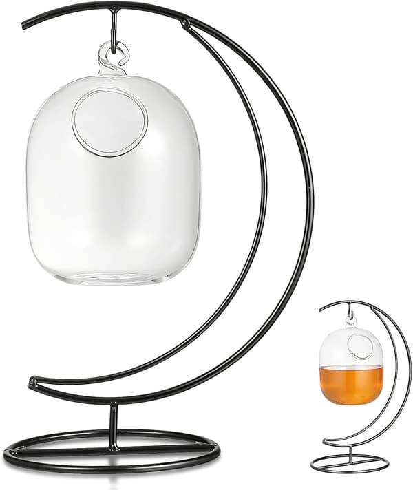 Hanging Wine Glass, Thick Iron, Black Table Decoration for Parties