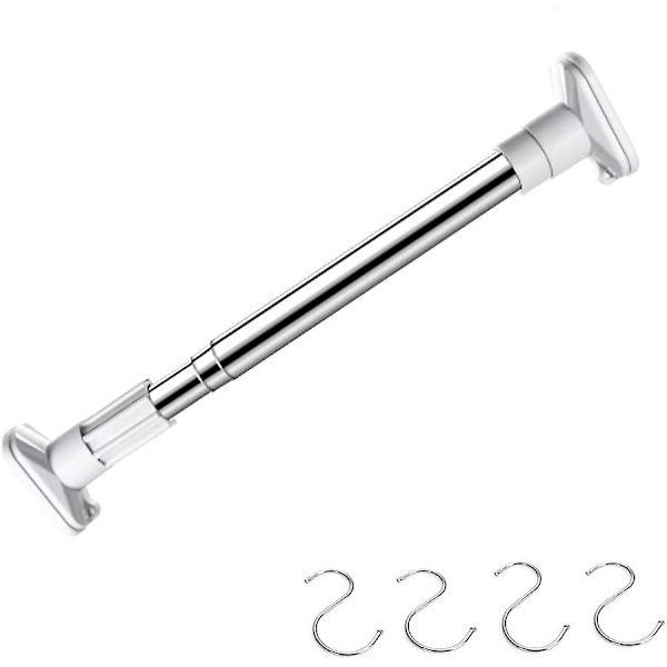Showerforhængsstang i rustfrit stål uden boring - 90 til 160 cm - Teleskopstang med gummi til skab/badekar/vindue/tørretumbler