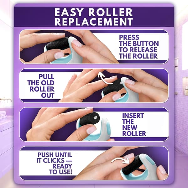 Electric Foot File for Calluses, Electric Grinder with Replaceable Rollers, Sea Green