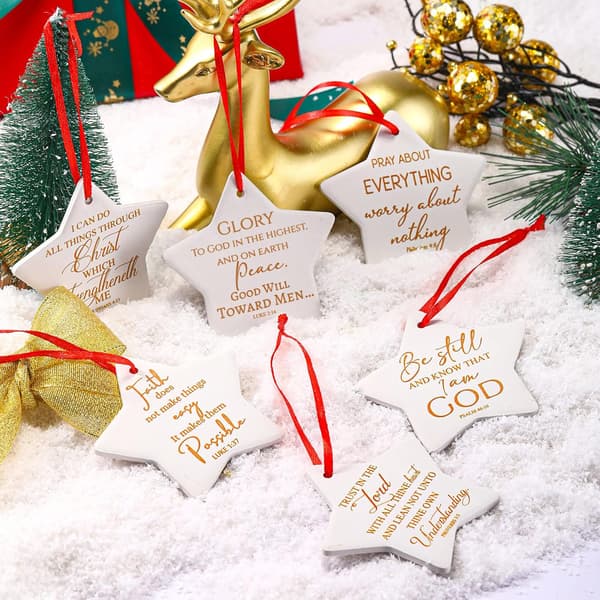 6 stycken kristna julgransprydnader prydnad för