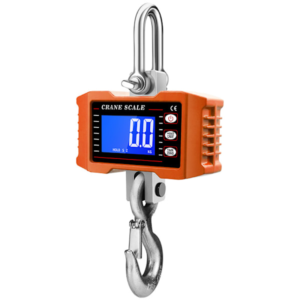 Digital Hanging Scale 1000kg/2200lb Industrial Heavy Duty Crane Scale Smart High Accuracy Electronic Crane Scale