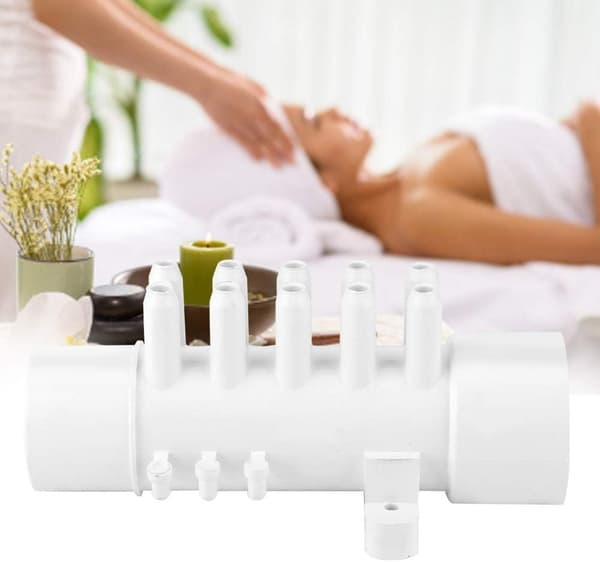 Vannspa-rørfordeler, bassengspa-distributør, spa-tilbehør, 10-hulls luftutløp