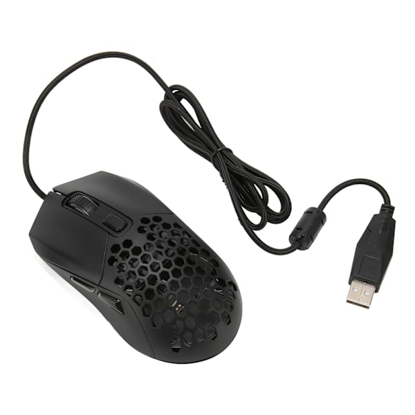 Wired Mouse Ergonomic RGB Backlit Adjustable DPI Programmable Keys 1.5m Cable Gaming Mouse for Gaming Office Study Black