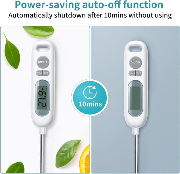 Matlagningstermometer, 141 mm lång matlagningsprob Digital termometer för BBQ Bakverk Kött Socker Vätskor