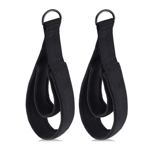 2 stk Pilates-stropper, Pilates dobbelt sløyfe stropper for reformer, Fitness D-ring stropper dobbelt sløyfer polstret, Pilates utstyr