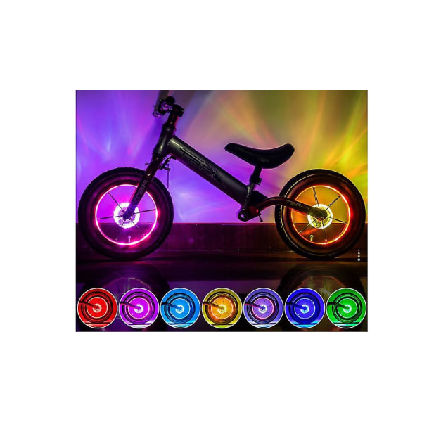 Genopladelige cykelhjulslygter 2 dækpakke, lys farve, vandtæt, egnet gave til børn, voksne