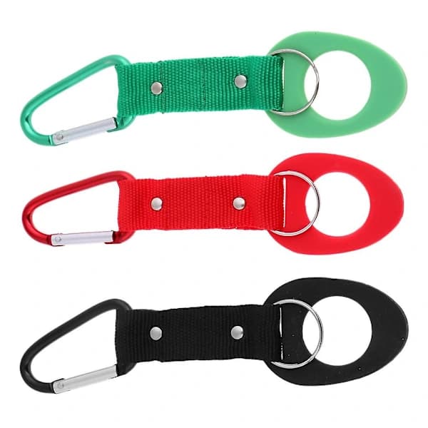 Vannflaskeholder Belte Molle Hengende Stropp Webbing Spenne Klips Svart 15.8x4cm