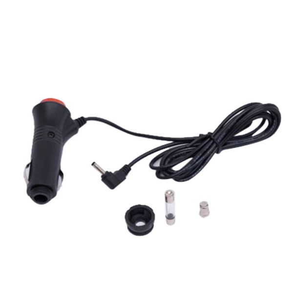 12V 2,5 mm Bil Adapterlader Sigaretttenner Strømpluggledning GPS Kabel Svart