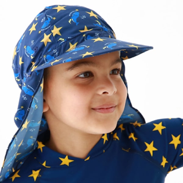 Skyddande hatt med nackskydd UV-skydd för barn badmössa Skyddande hatt med nackskydd