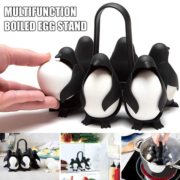 Pingvinformet Eggholder Koker Egg Oppbevaring Servering for Kokte Egg 1 1