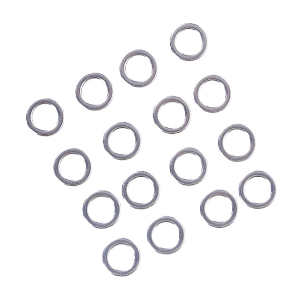 20 st. Fiskeringar i Rostfritt Stål Set 1,5 mm * 5,5 mm * 8,2 mm Solida Ringar för Jiggning Fiskehjälp Krokar Fiskebeten Koppling