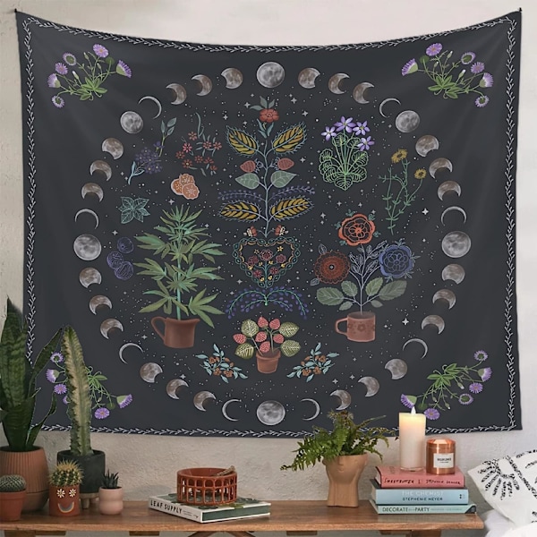 Plantevæv, Vægtæppe, Mandala Vægtæppe Æstetisk Soveværelses Dekoration, Botaniske Vægtæpper Velegnet Til Soveværelse Hjem