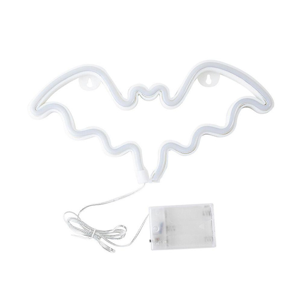 Halloween Flagermusformet LED Neonskilt Neonlampe Dekorativ Atmosfære Lys Pink30X16.5X1.7CM