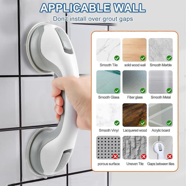 Suction Cup Shower Handle for Bathroom, Safety Bar