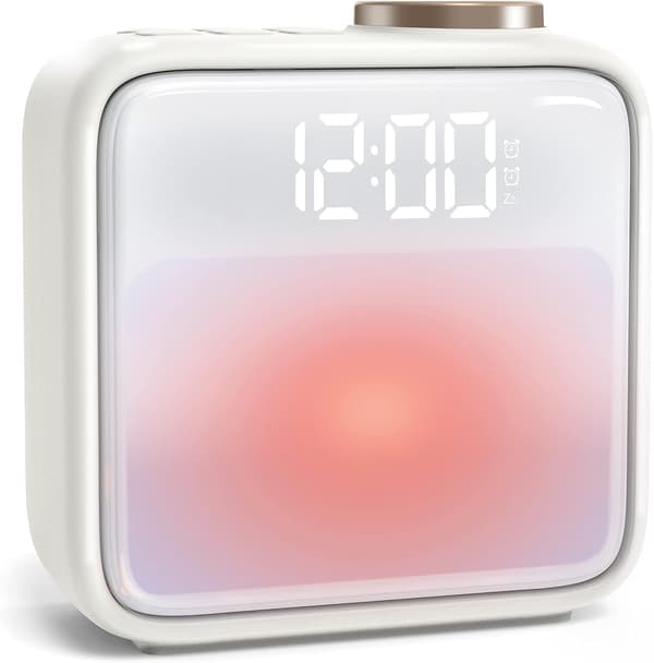 This alarm clock with night light has a built-in battery, dual alarms, and a snooze function, making it ideal for heavy sleepers.
