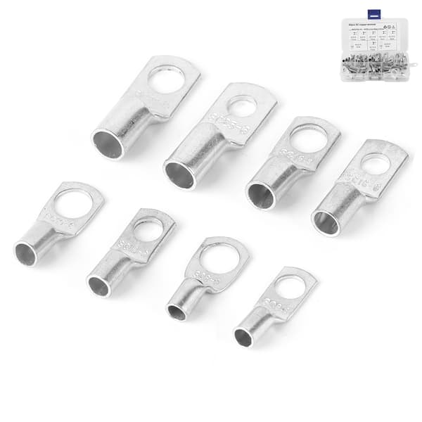 60 Pcs SC Terminals Red Copper Electrical Cable Connectors Set Easy Wire Insertion for Car Marine Vessel