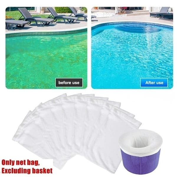 10 stk. poolskimmerstrømper, poolfilter, affaldspose