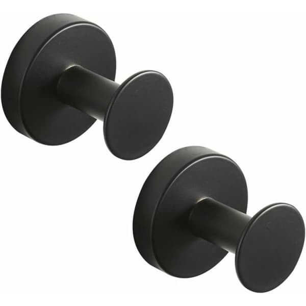 Rund knage i sort rustfrit stål, sortmalet finish