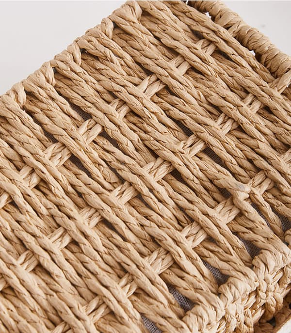 Originalfarvet, rektangulær, vævet servietboks, rattan servietboks