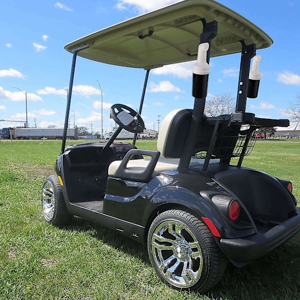 Golfkärryn hiekkapullo Club Car -malleihin, divot-paikkaushiekkapullosetti tärinättömällä pidikkeellä