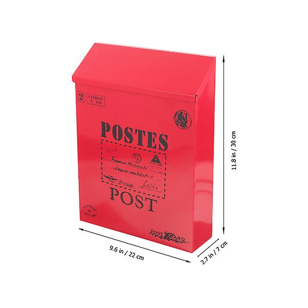 Vægmonteret postkasse Aviskasse Vintage vægmonteret postkasse postkasse med lås30x22cm 30x22cm