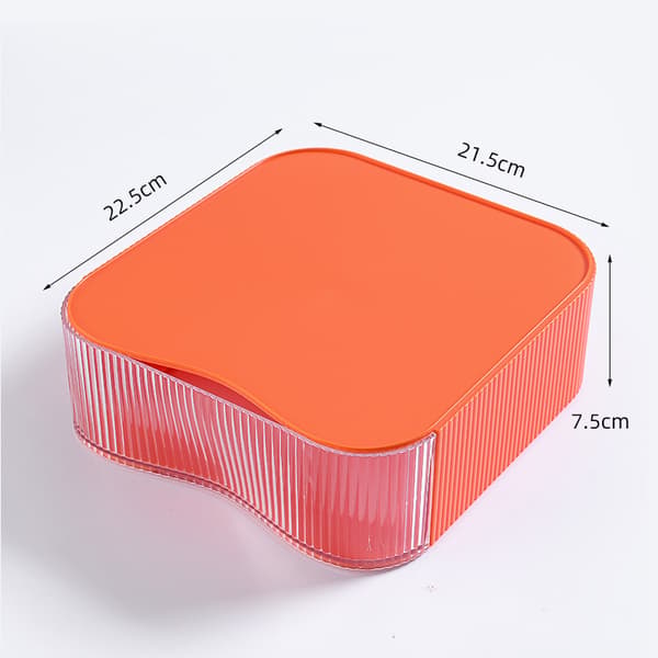 Flexible stackable cutlery box, stackable and combinable, desk storage box, desk organizer, drawer box, 22.5x21.5x8cm