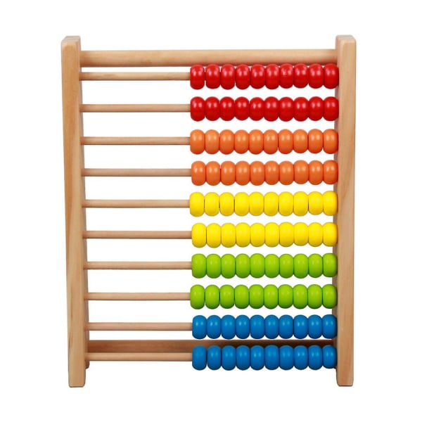 Träleksaker Förskolematerial Pedagogiska Verktyg Beräkningsverktyg Träfärgad Abacus 20.6*25*6.2cm 20.6*25*6.2cm