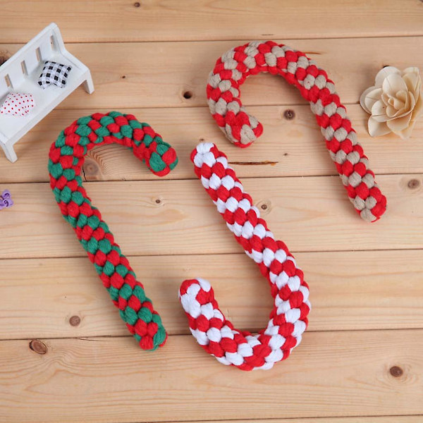 7-pack Hundtugg Leksaker Rep Snöre Jultema För Valp Raser Minskar Tråkighet Presenter