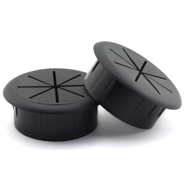 2 stk. 2 tommer (50 mm) Fleksible skrivebordsgjennomføringer Ledningshull Deksel Kabelorganisator for skrivebordsutstyr Ledningsadministrasjon og Beskyttelse