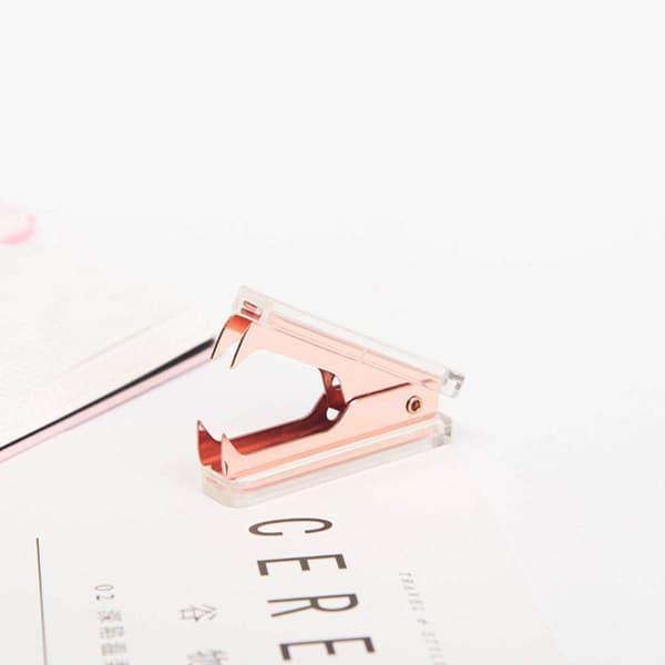 Transparent Staple Remover for Removing Staples (Rose Gold)