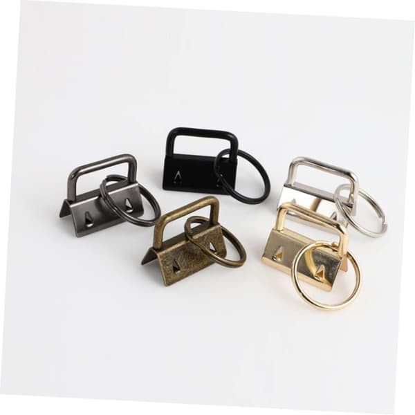 50 stk Nøglering Nøglebrik Hardware 25mm Sølv Robust Metal