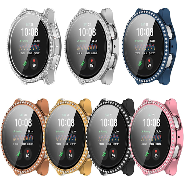 7-pack Bling Diamant Skal för Galaxy Watch 7 44mm Smartklocka Hårt PC-skydd för Galaxy Watch 7 44mm (40 mm) 40 mm
