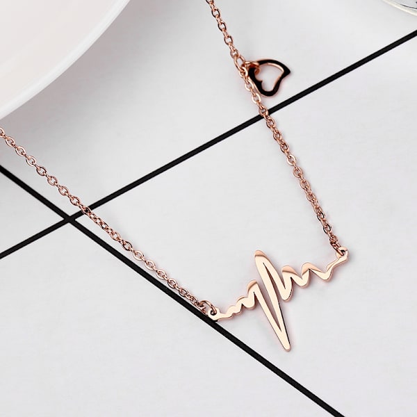 Förtäckt silver anklet i guld - personligt julklappssmycke till fru, henne, mamma, 2 stycken