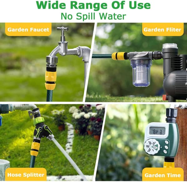 360 Degree Automatic Garden Sprinkler 4-Pack Adjustable Irrigation System Lawn Watering Nozzle for Green Grass