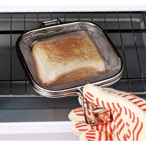 Sandwichtang i 304 rustfrit stål til ristning af brød og bagning.