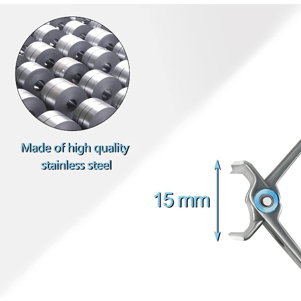 Negleklipper for tykke tånegler 15mm bred kjeveåpning Negleklipper Rustfritt stål Tykke fingernegleklipper for menn og kvinner Overdimensjonert (Sølv)