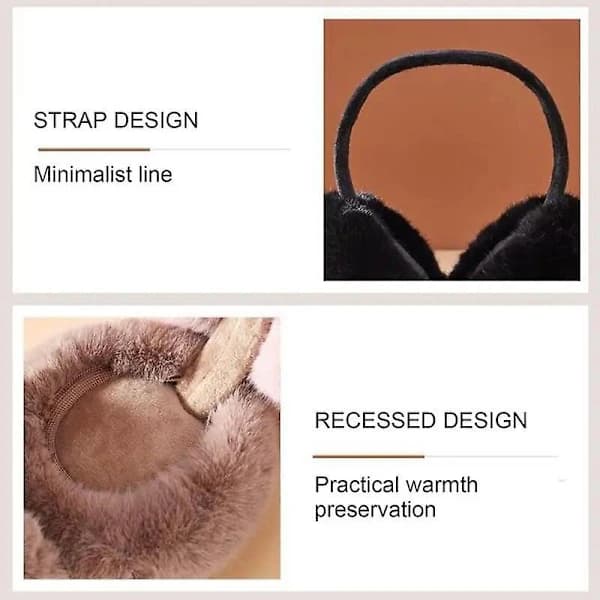 Earmuffs Soft Foldable Ear Warmers Detachable Ear Protection Soft Warm Earmuffs Grey